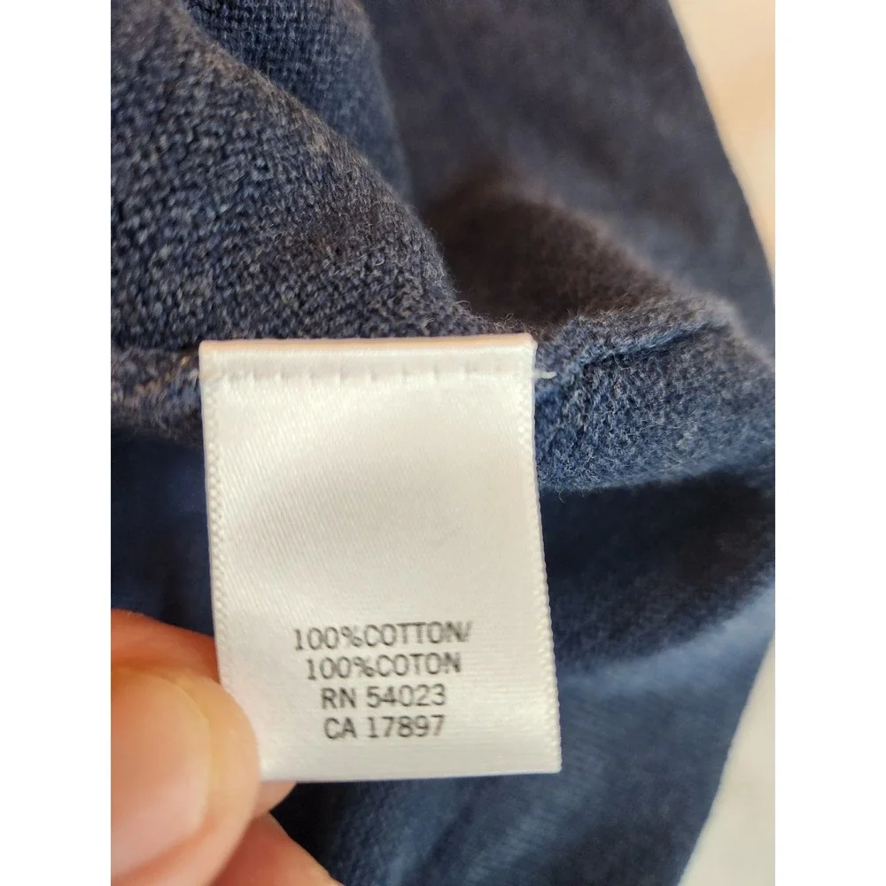 NEW Banana Republic Mens XL Blue Cotton Textured Ribbed Crewneck Sweater‎ Casual